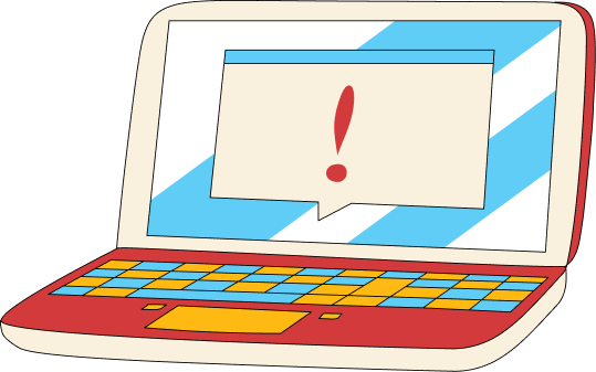 Hand-drawn laptop doodle