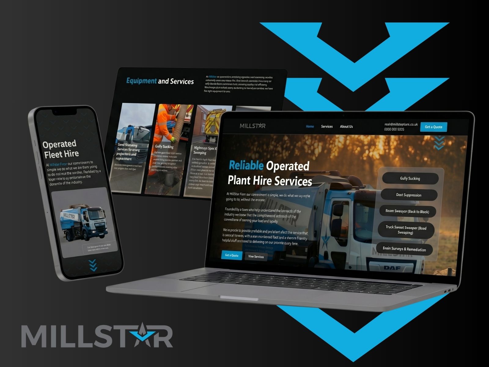 Millstar website by Buildt